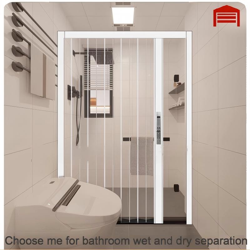 Acrylic Crystal Folding Door Custom Aluminum Sliding Partition Door for Kitchen Bathroom Car Wash Commercial Residential