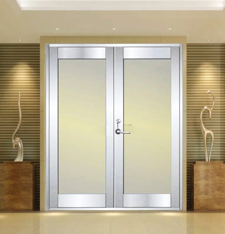 Factory Cost Price High Quality Main Entrance Glass Door Design Steel Glass Fire Rated Glass Interior Aluminum Doors For Houses