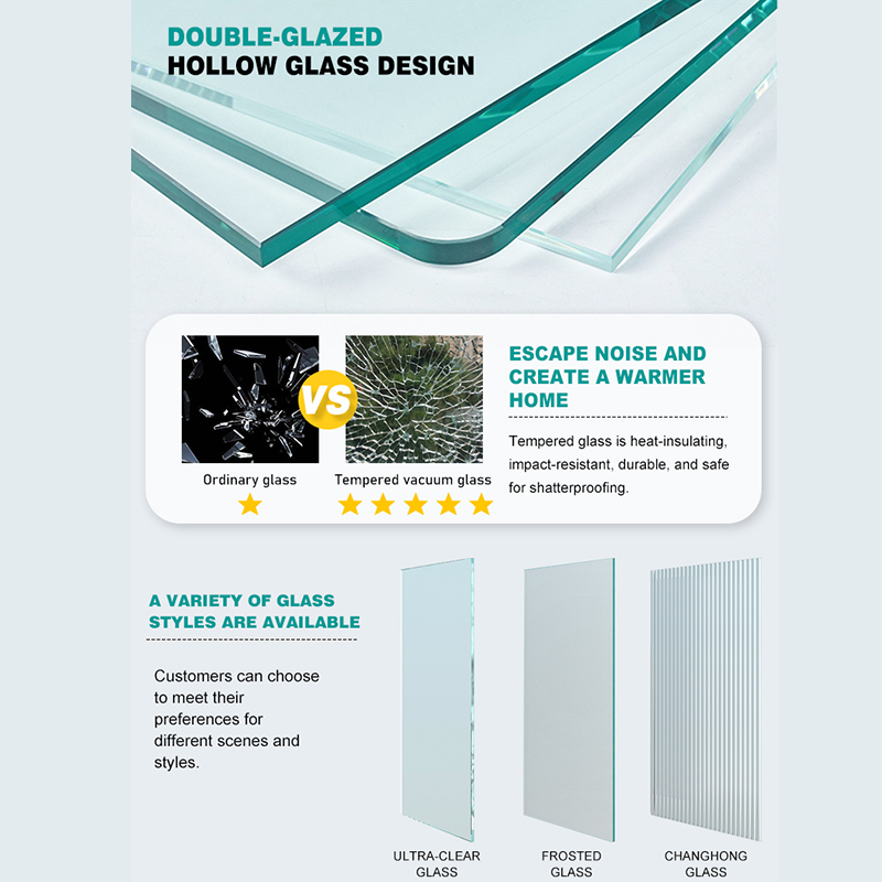 Soundproof Aluminum Alloy Swing Door Acoustic Glass Casement Door Bedroom Office Quiet Living Interior Door Finished Minimalist