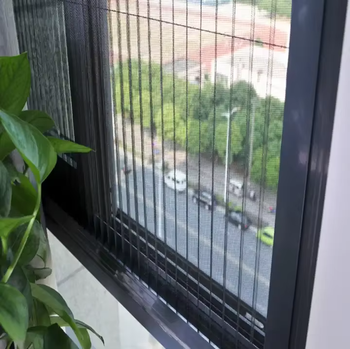 Dedimank Modern Aluminum Frame Retractable Roll-Up Door Stainless Steel Mesh Anti-Tear Insect Resistant Easy Installation Custom