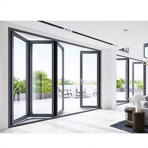 APRO American Hot Sale NFRC Certificate Aluminium Bi-Fold Door Glass Accordion Door Patio Folding Doors
