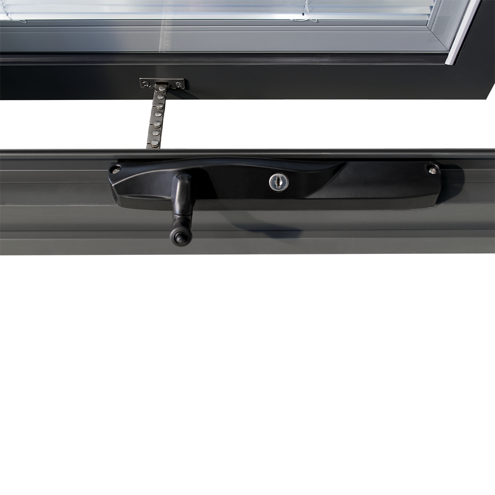 Florida Approval Hurricane Proof Impact Resistance Miami Aluminium Chain Winder Awning Windows With Louvres
