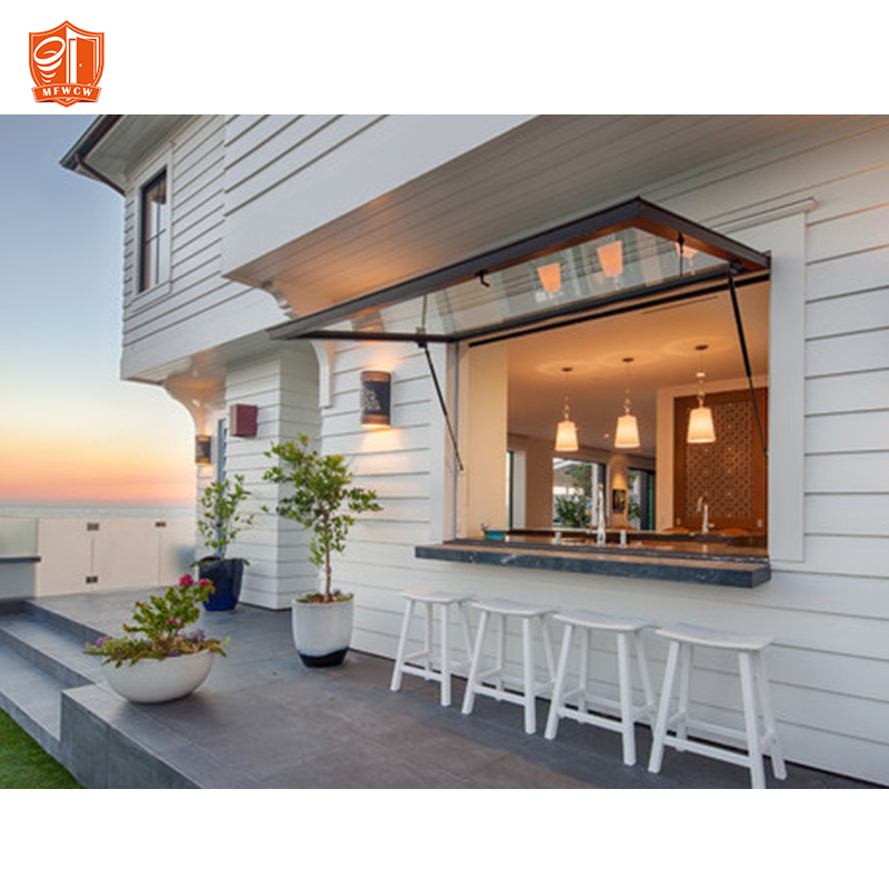 Modern Design Multi Functions Horizontal Folding Glass Tinted Soundproof Aluminum Bifold Home Window